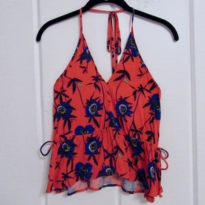 H&M Red/Blue Crop Top